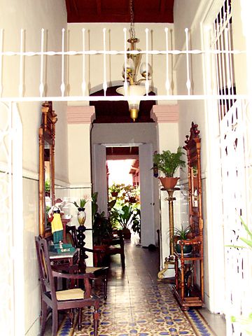 'Entrance to the casa' Casas particulares are an alternative to hotels in Cuba.